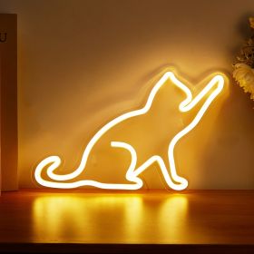 LED Neon Cat Night Light