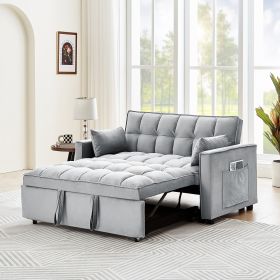 Modern Velvet Convertible Sleeper Sofa Bed