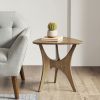 Ink+Ivy Blaze Triangle Wood Side Table