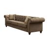 ACME Aurelia Brown Linen Sofa