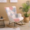 Retro-Inspired Splicing Design Rocking Chair