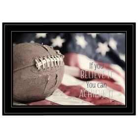 "Believe It" Framed Football Print by Lori Deiter