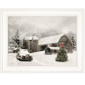 Trendy Decor 4U "Farmhouse Christmas" Framed Wall Art, by Lori Deiter