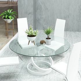 30-inch Round Tempered Glass Table Top