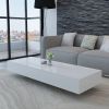 Sleek Modern High Gloss White Rectangular Coffee Table