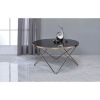 Champagne & Black Glass Valora Coffee Table