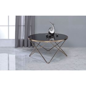 Champagne & Black Glass Valora Coffee Table