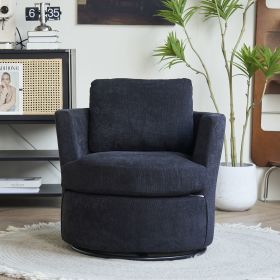 Sophisticate Swivel Haven: Reversible Barrel Chair