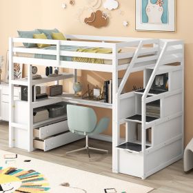 VersaSpace Twin Loft Bed with Desk and Storage