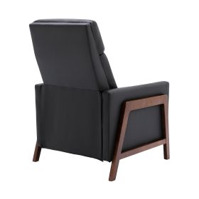 Wood-Framed PU Leather Recliner Chair