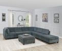 Luxury Grey Chenille Modular Sectional Sofa Set