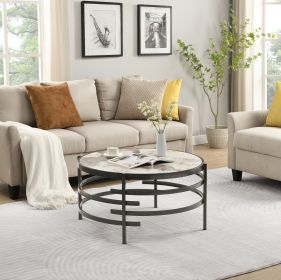 The EleganceFusion StoneCraft Coffee Table