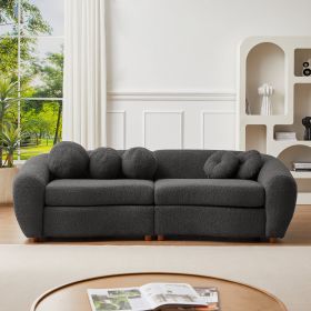 U-Style 87.7" Modern Curved Sofa