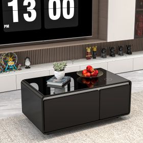 Smart Coffee Table with Built-In Refrigerator Drawers