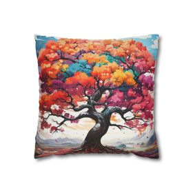 Multicolor Psychedelic Tree Landscape Nature Art Decorative Throw Pillow Cover Cases