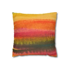 Decorative Throw Pillow Cover Cases - Autumn Fall Watercolor Abstract Print