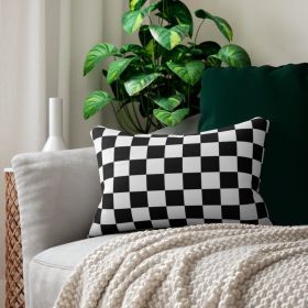 Double-Sided Sofa Pillow Black/White Checkers