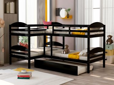 L-Shaped Bunk Bed with Trundle