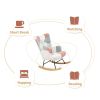 Retro-Inspired Splicing Design Rocking Chair