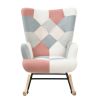 Retro-Inspired Splicing Design Rocking Chair