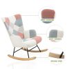 Retro-Inspired Splicing Design Rocking Chair