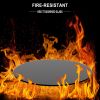 30-Inch Round Tempered Glass Table Top in Black