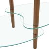 Transparent Oval Glass Coffee Table