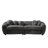 U-Style 87.7" Modern Curved Sofa