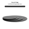 30-Inch Round Tempered Glass Table Top in Black