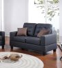 2-Piece Contemporary Faux Leather Sofa Set