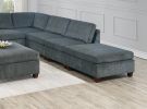 Luxury Grey Chenille Modular Sectional Sofa Set