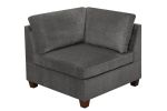 Luxury Grey Chenille Modular Sectional Sofa Set