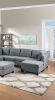 Gray Linen-Like Modular Sectional 9pc Set