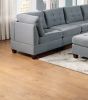 Gray Linen-Like Modular Sectional 9pc Set