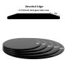 36" Round Tempered Glass Table Top in Black