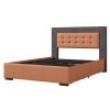 VibrantGlow Modern Contrast Queen Bed with Storage Drawers