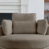 Oversized Swivel Chair with Moon Storage Ottoman