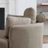 Oversized Swivel Chair with Moon Storage Ottoman