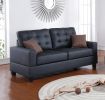 2-Piece Contemporary Faux Leather Sofa Set