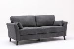 Damian Gray Velvet Fabric Sofa