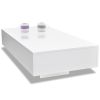 Sleek Modern High Gloss White Rectangular Coffee Table