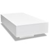 Sleek Modern High Gloss White Rectangular Coffee Table