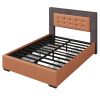 VibrantGlow Modern Contrast Queen Bed with Storage Drawers