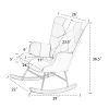 Retro-Inspired Splicing Design Rocking Chair