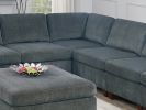 Luxury Grey Chenille Modular Sectional Sofa Set