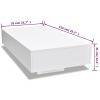 Sleek Modern High Gloss White Rectangular Coffee Table