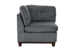 Ash Grey Chenille Fabric Modular Sectional 7PC Set