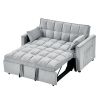 Modern Velvet Convertible Sleeper Sofa Bed