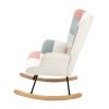 Retro-Inspired Splicing Design Rocking Chair