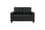 2-Piece Contemporary Faux Leather Sofa Set